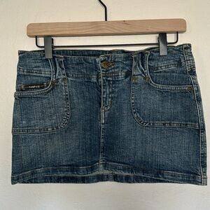 Mini denim skirt